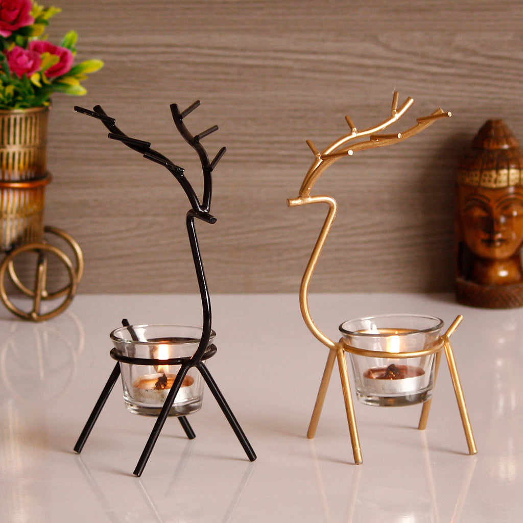 Deer Tea Light Holders - Set of 2