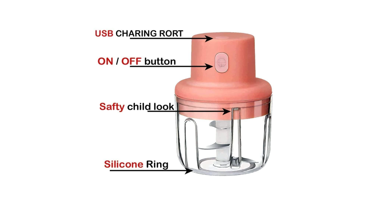 Electric Mini Garlic & Vegetable Chopper (250ml)